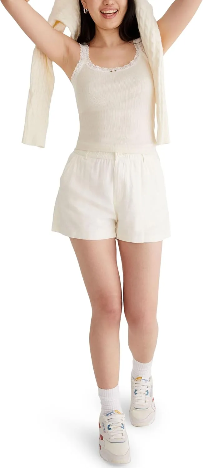 AEROPOSTALE Women's High-Rise Linen Shorts