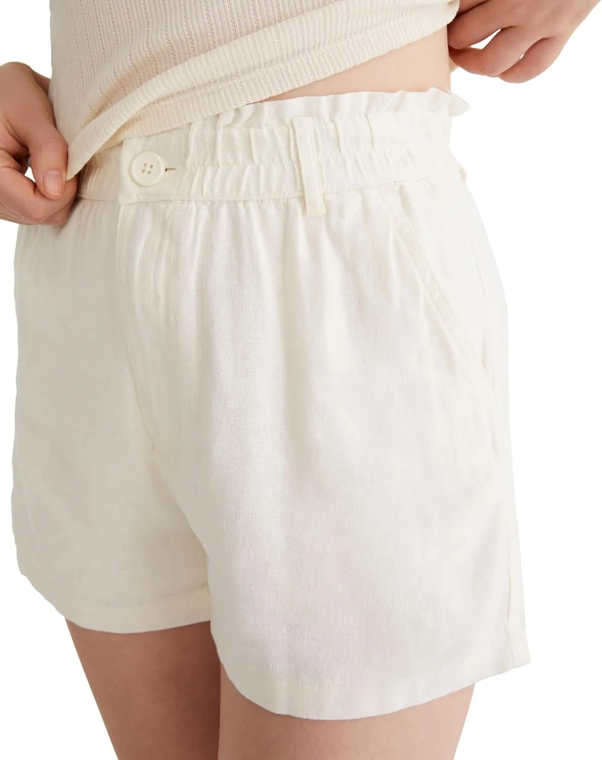 AEROPOSTALE Women's High-Rise Linen Shorts