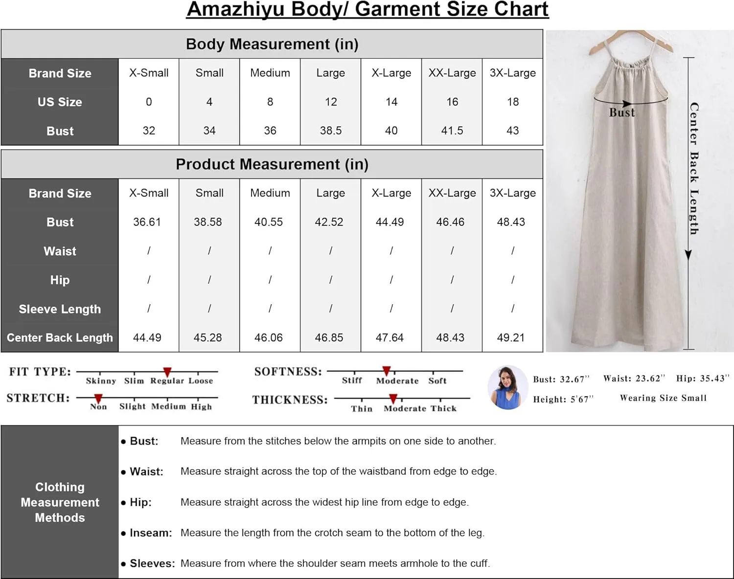 Amazhiyu Womens Linen Halter Sleeveless Maxi Dress Tie Back with Belt and Pockets