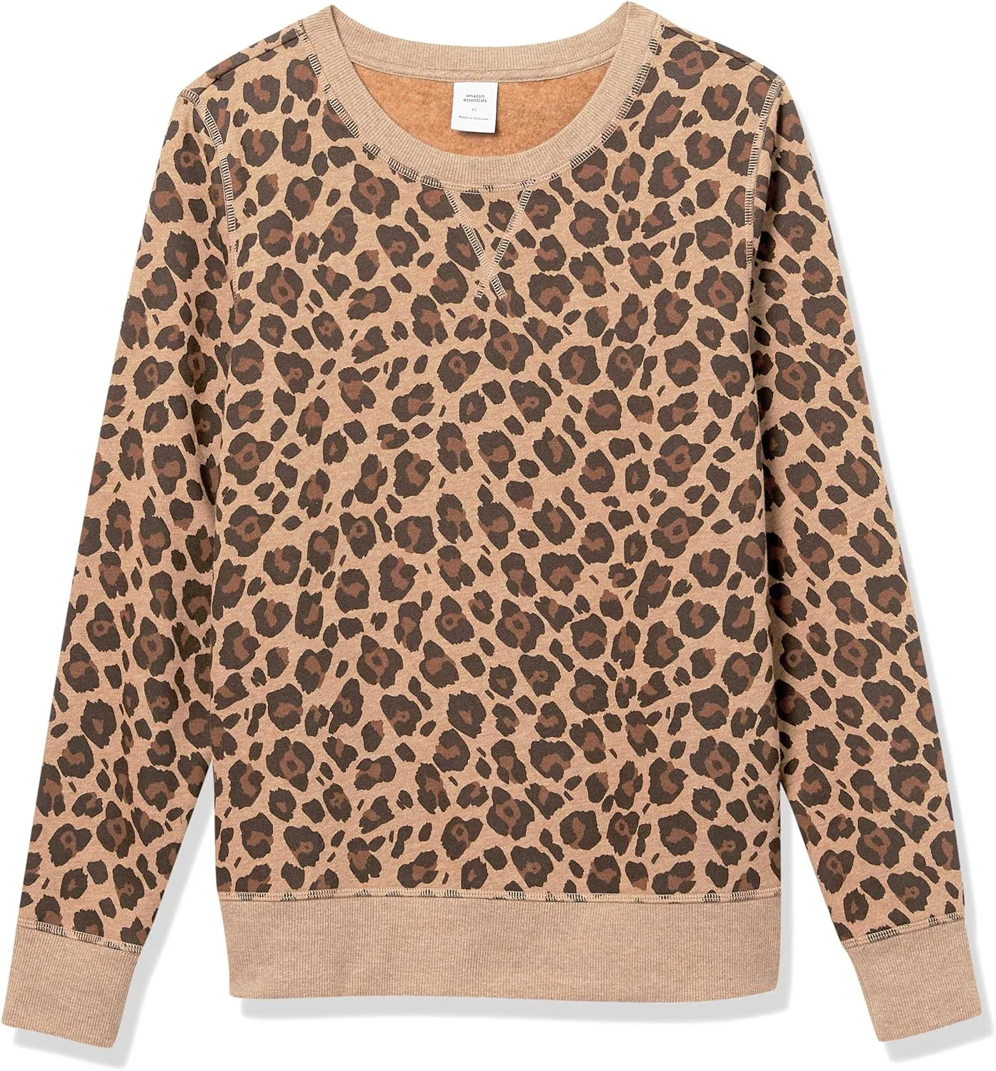 Amazon Essentials Women's French Terry Fleece Crewneck Pullover Sweatshirt (Available in Plus Size)