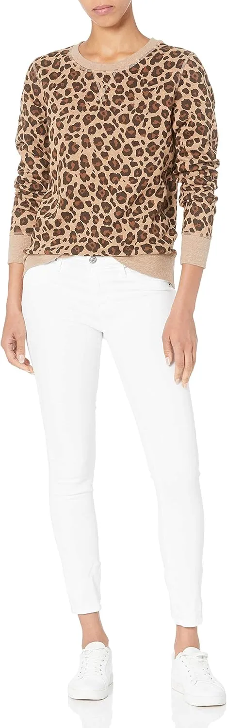 Amazon Essentials Women's French Terry Fleece Crewneck Pullover Sweatshirt (Available in Plus Size)