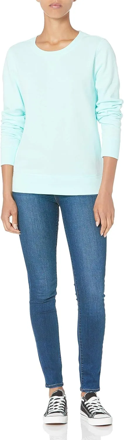 Amazon Essentials Women's French Terry Fleece Crewneck Pullover Sweatshirt (Available in Plus Size)