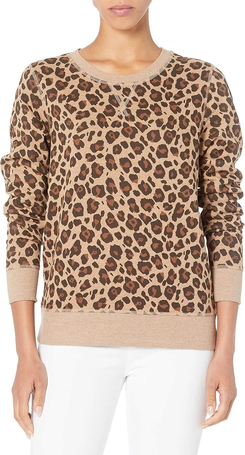 Amazon Essentials Women's French Terry Fleece Crewneck Pullover Sweatshirt (Available in Plus Size)