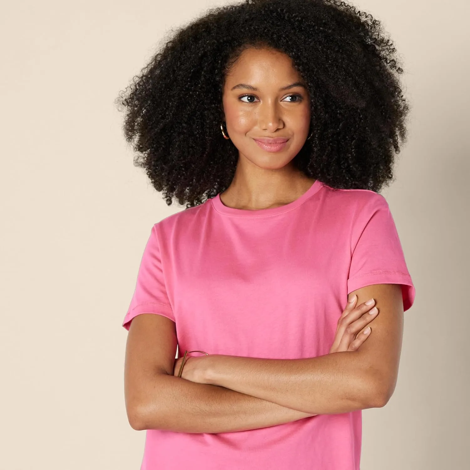 Amazon Essentials Women's Regular Fit 100% Cotton Crewneck Short Sleeve T-Shirt, Multipacks