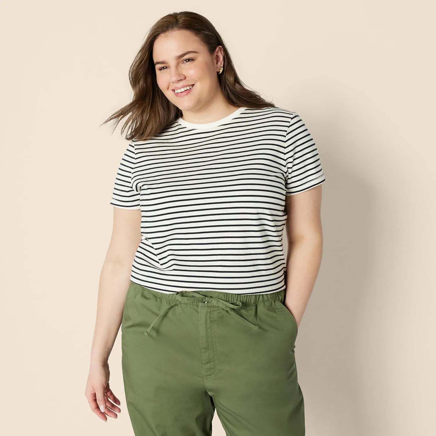 Amazon Essentials Women's Regular Fit 100% Cotton Crewneck Short Sleeve T-Shirt, Multipacks