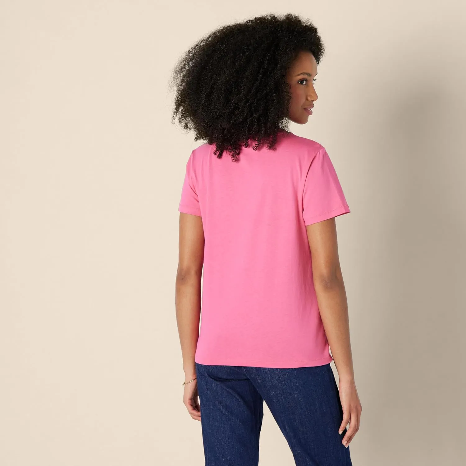 Amazon Essentials Women's Regular Fit 100% Cotton Crewneck Short Sleeve T-Shirt, Multipacks