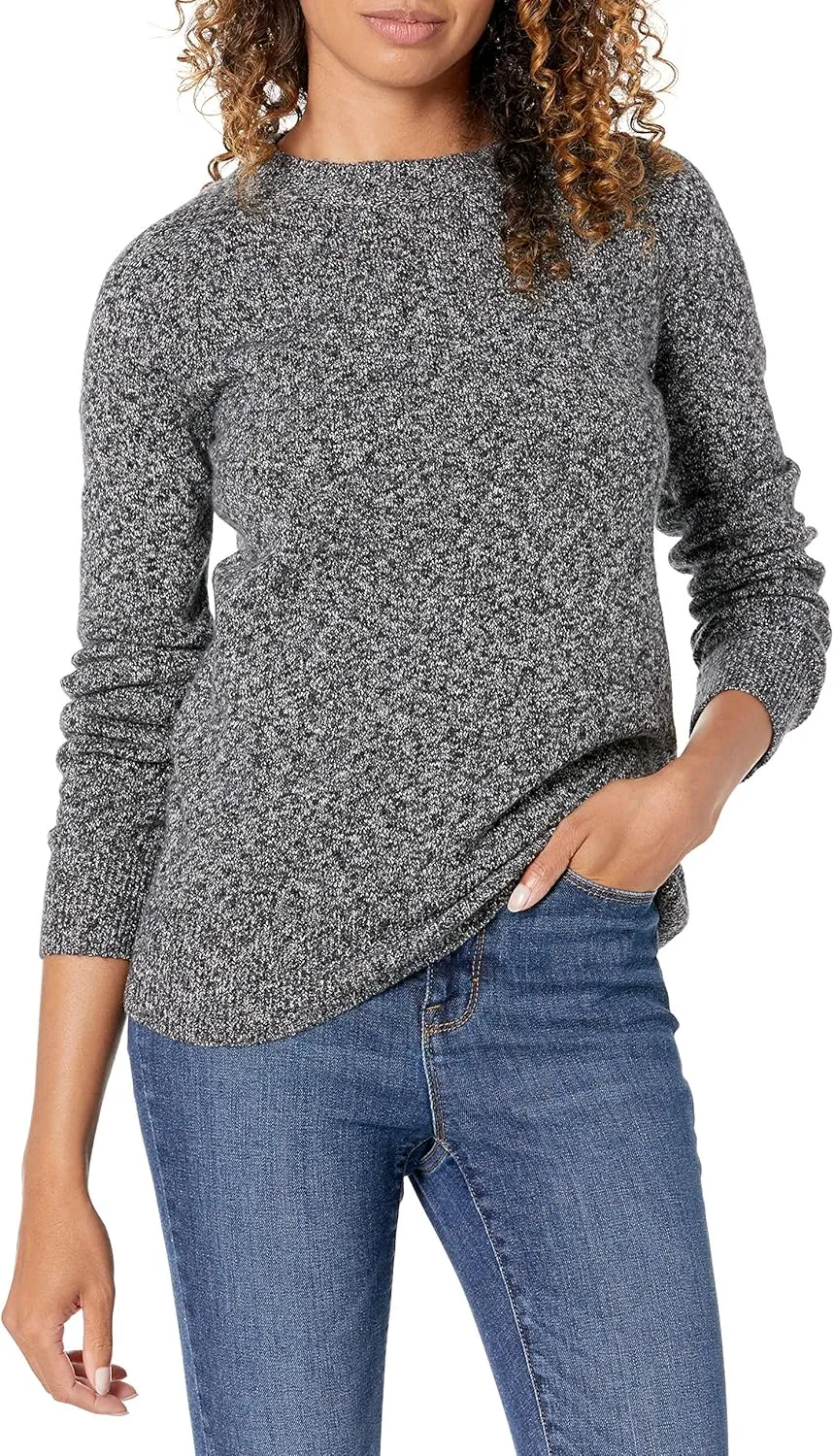 Amazon Essentials Women's Regular-Fit Soft Touch Long-Sleeve Crewneck Sweater