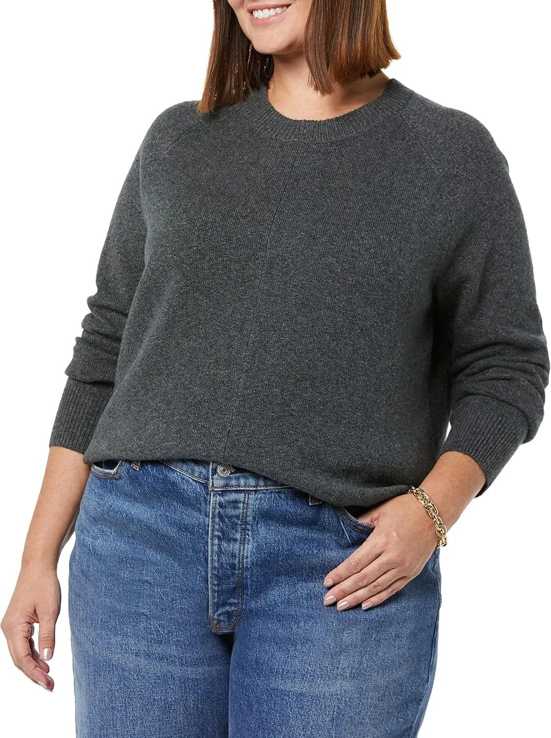 Amazon Essentials Women's Regular-Fit Soft Touch Long-Sleeve Crewneck Sweater