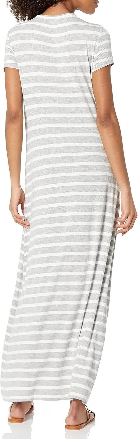 Amazon Essentials Women's Short-Sleeve Maxi Dress, Flowy