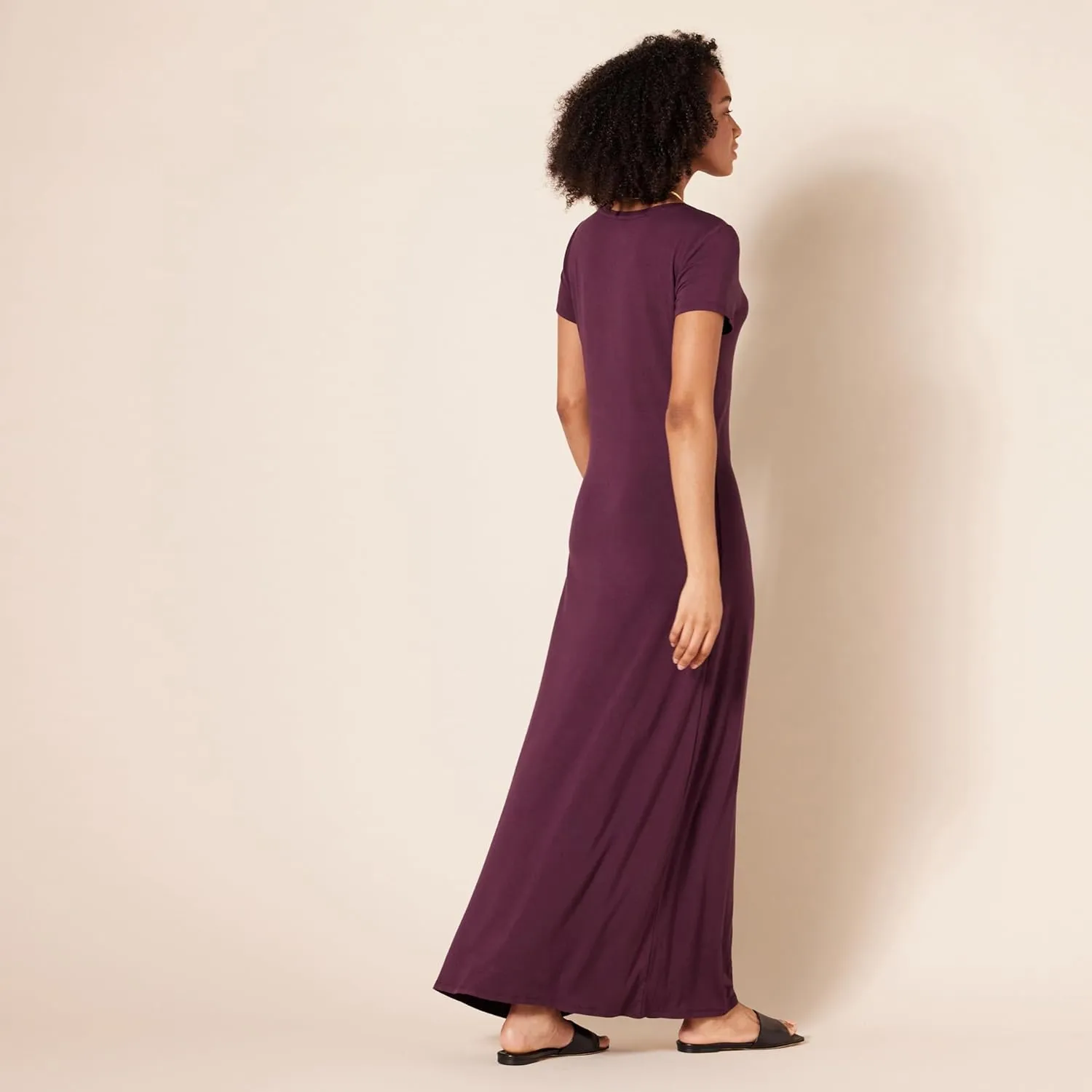 Amazon Essentials Women's Short-Sleeve Maxi Dress, Flowy