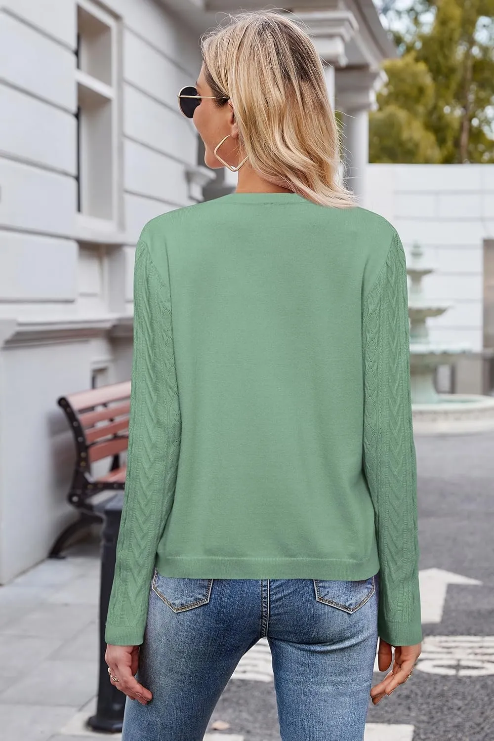 Arach&Cloz Women??s Cable Knit Fall Soft Lightweight Sweater Cardigans 2025