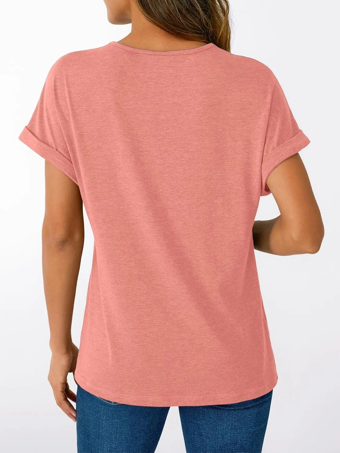 AUTOMET Short Sleeve V Neck T Shirts Womens Cap Sleeve Summer Casual Dressy Tops