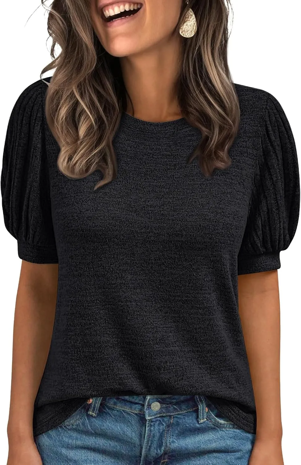AUTOMET Womens Summer Tops Dressy Casual Blouses Business Short Sleeve Shirt 2025 Cute Trendy Sweater