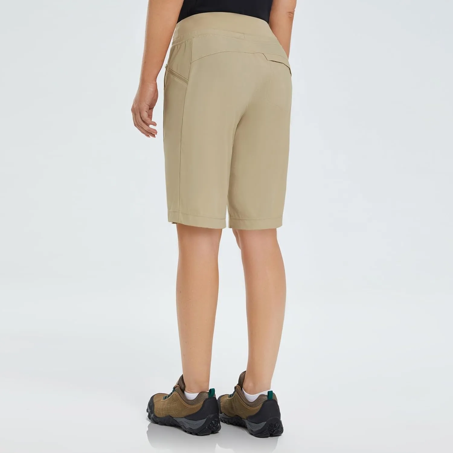 baleaf Women's Hiking Long Shorts 9"/11" Quick Dry Bermuda Cargo for Curvy Lightweight Pockets