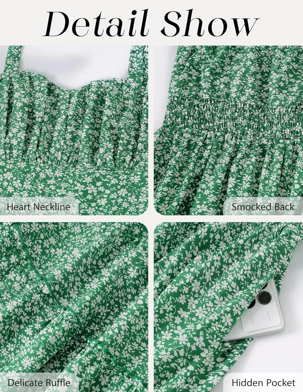 BeryLove Women's Floral Sundresses 2025 Spaghetti Strap Summer Midi Wedding Guest Dress