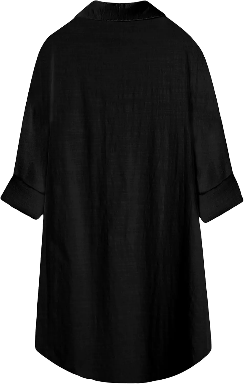 Bianstore Women's Oversized Linen Shirts Blouses Tops Long Sleeve High Low Button Up Shirts