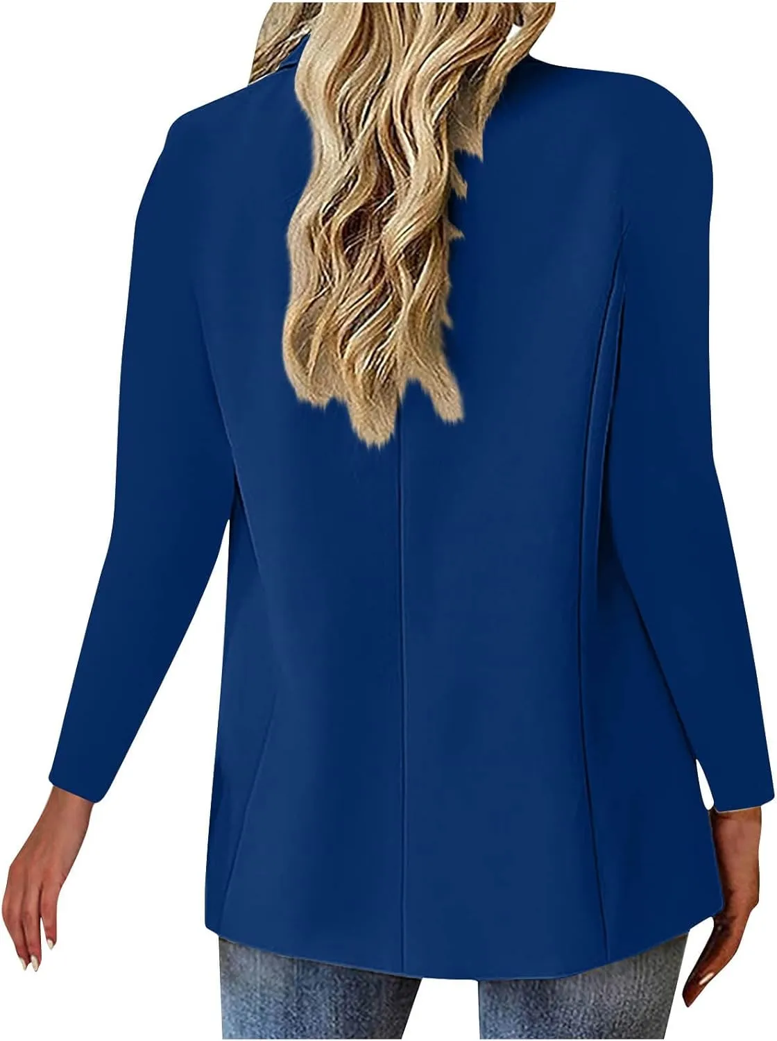 Blazers for Women Business Casual 2025 Long Sleeve Blazers Solid Color Work Office Open Front Blazer Jackets Cardigan