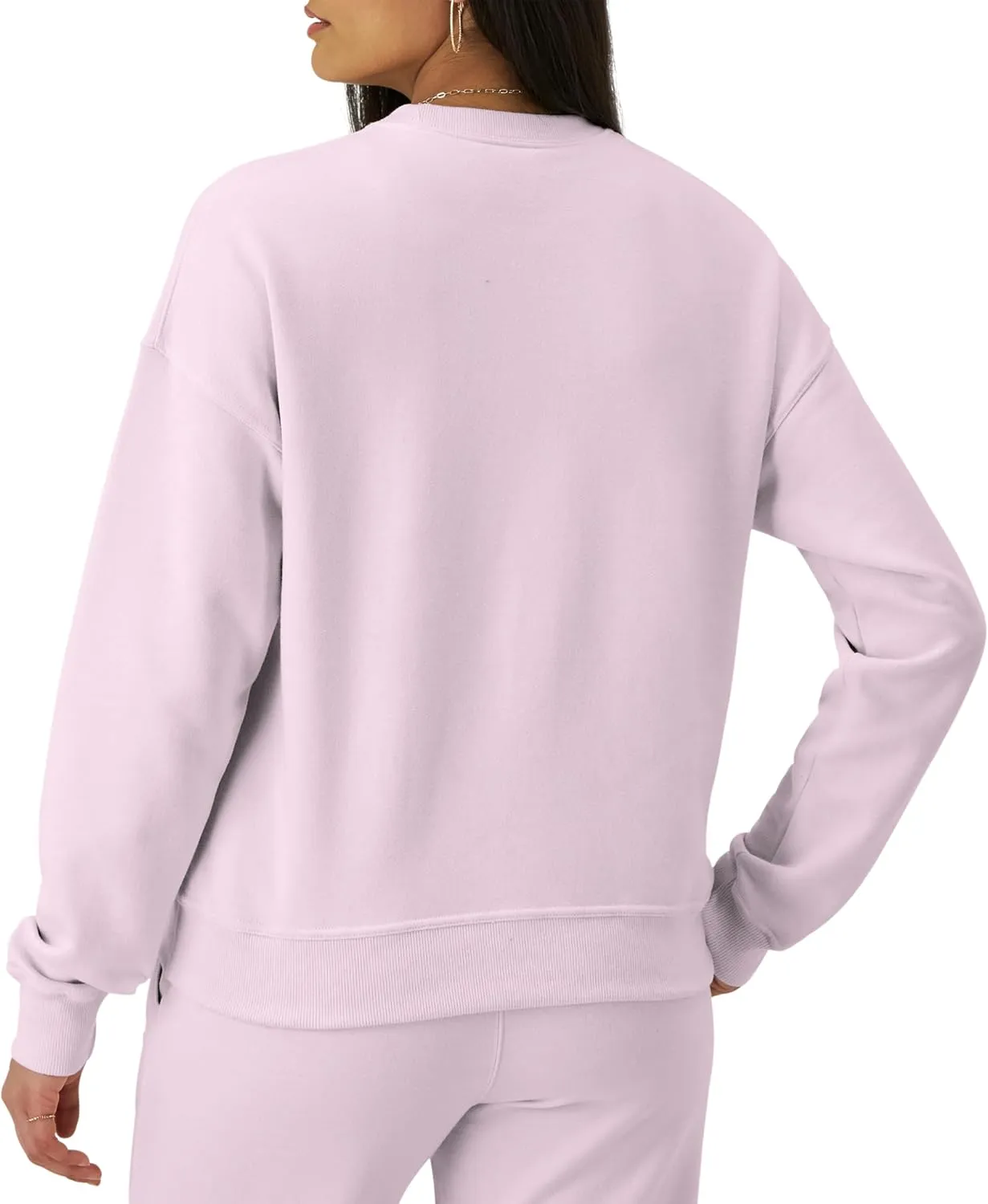 Champion Women's Sweatshirt, Powerblend, Crewneck for Women, Script (Plus Size Available)