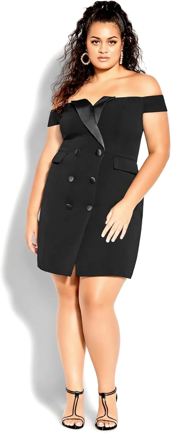 City Chic Women's Dress-Tux Mini