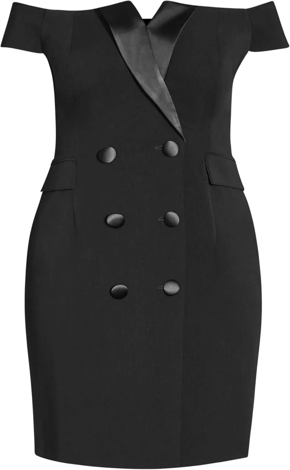 City Chic Women's Dress-Tux Mini