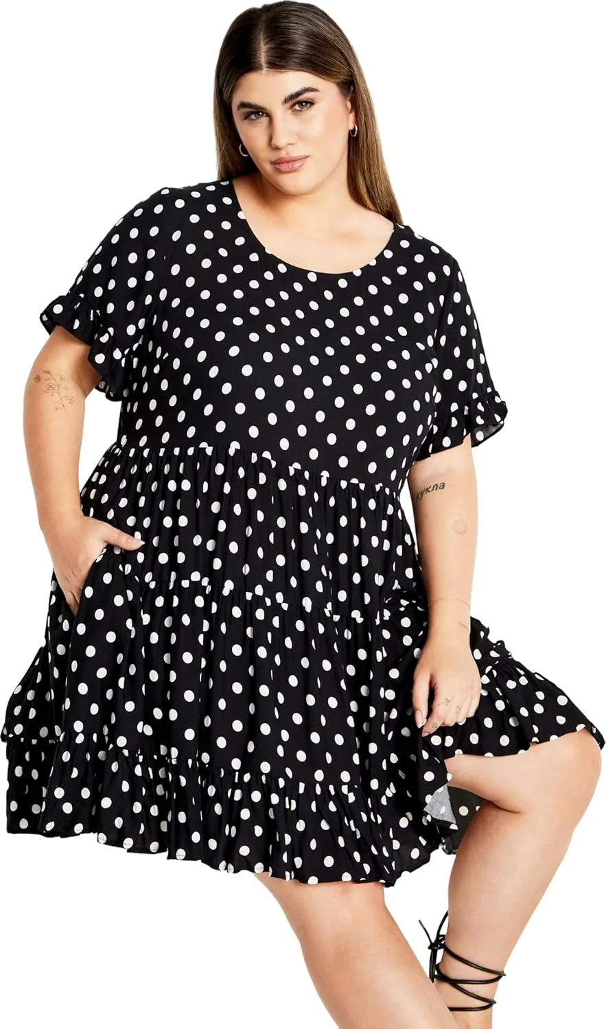 City Chic Women's Nikki Print Dress