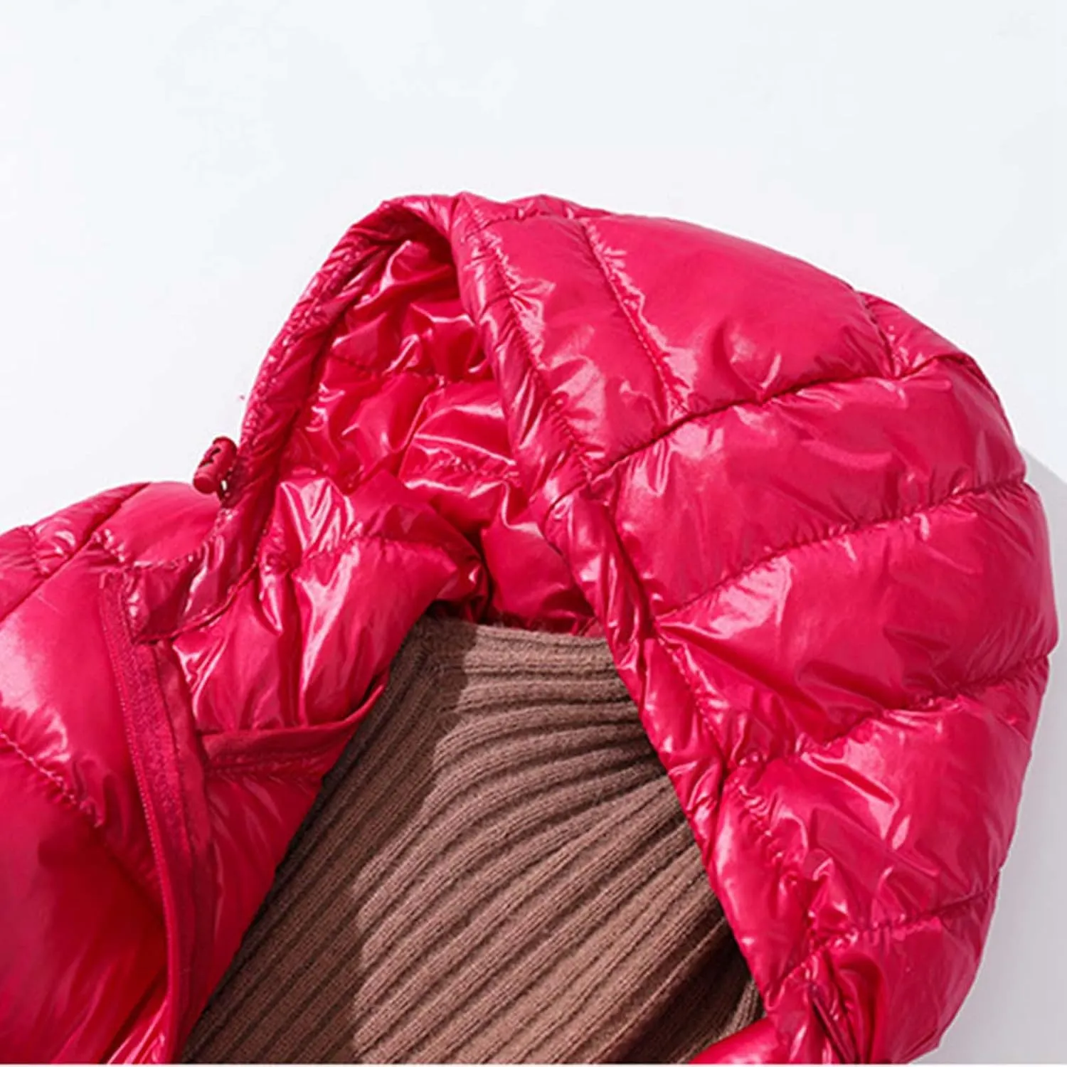 cooki Womens Winter Coats Women's Packable Ultra Light Weight Short Down Jacket Wram Windproof Turtleneck Long Down Jacket