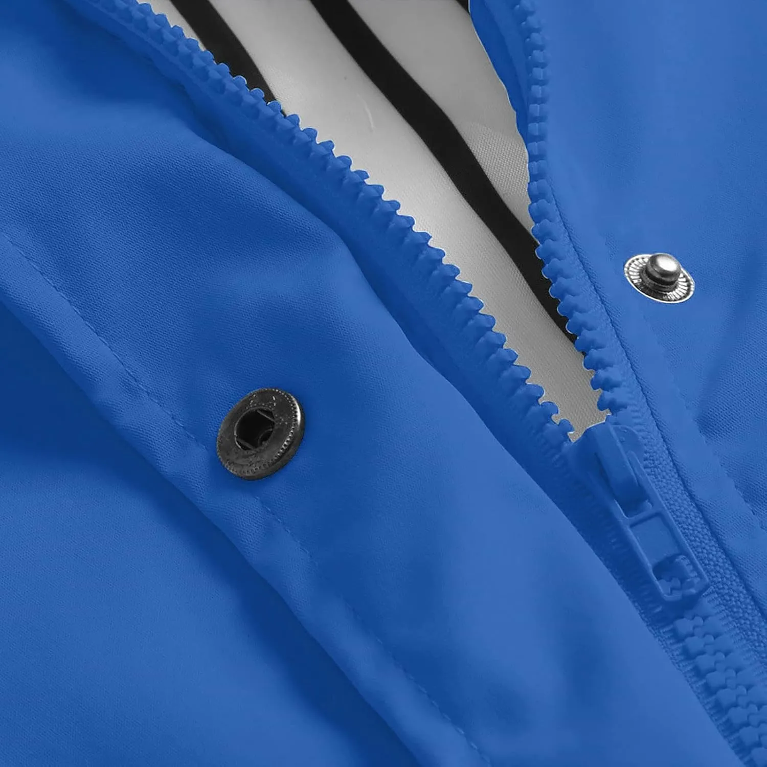 DASAYO Womens Zip Up Button Windproof Raincoat Parka Autumn Winter Hooded Trench Coats Walker Rain Jacket Windbreaker