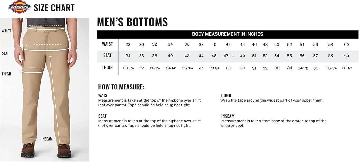 Dickies Mens Slim Straight Fit Pant