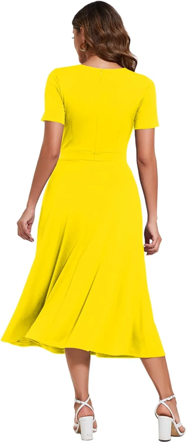 DinyIn Women's 2025 Summer Short Sleeve Casual Dresses