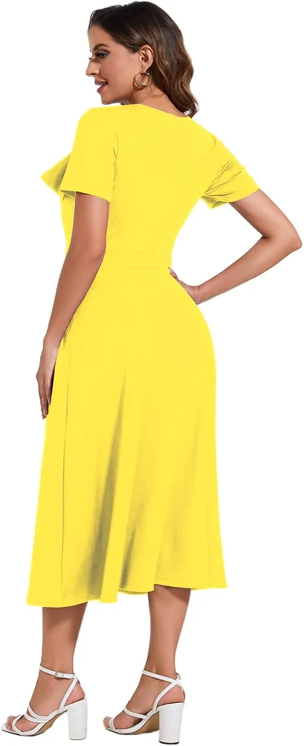 DinyIn Women's 2025 Summer Short Sleeve Casual Dresses