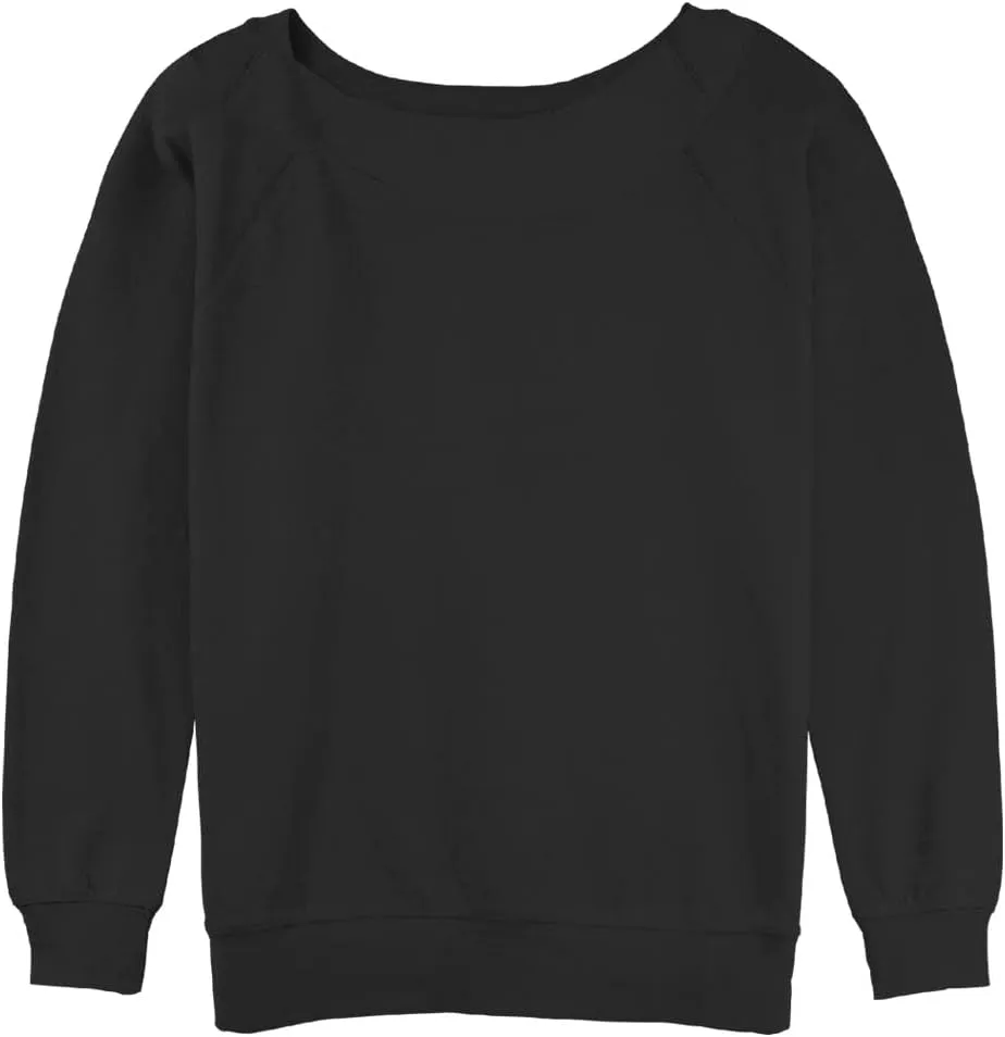 Disney Women's Classic Mickey Confetti Fill Junior's Raglan Pullover with Coverstitch