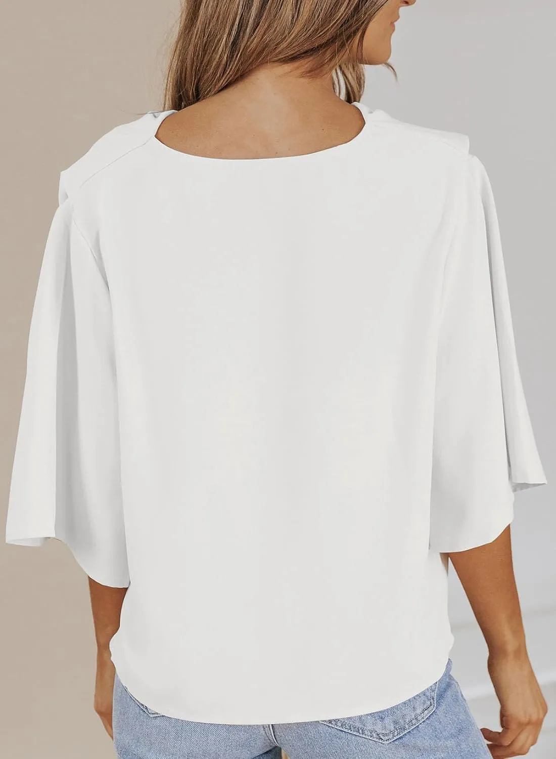 Dokotoo Womens Blouses and Tops Short Sleeve Chiffon Shirts and Tops