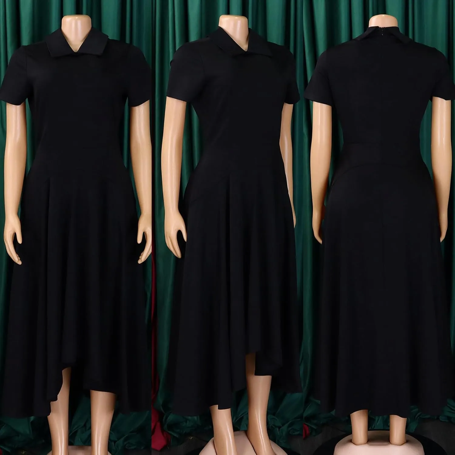 Elegant Dresses for Women Summer Short Sleeve A Line Flowy Swing Dress