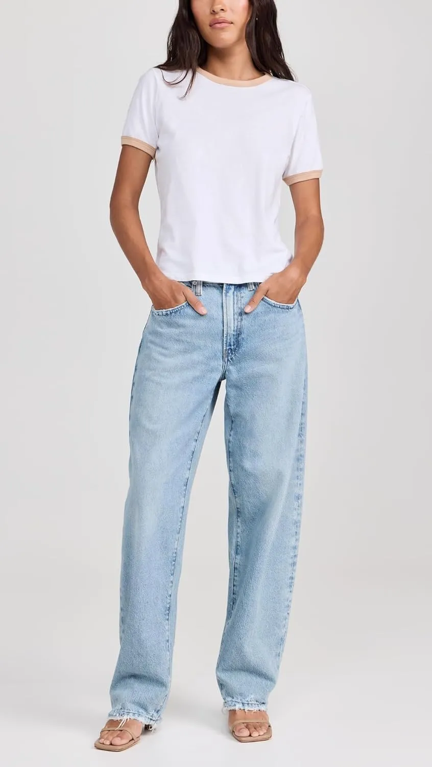 FRAME Women's Low Slung Barrel Jeans