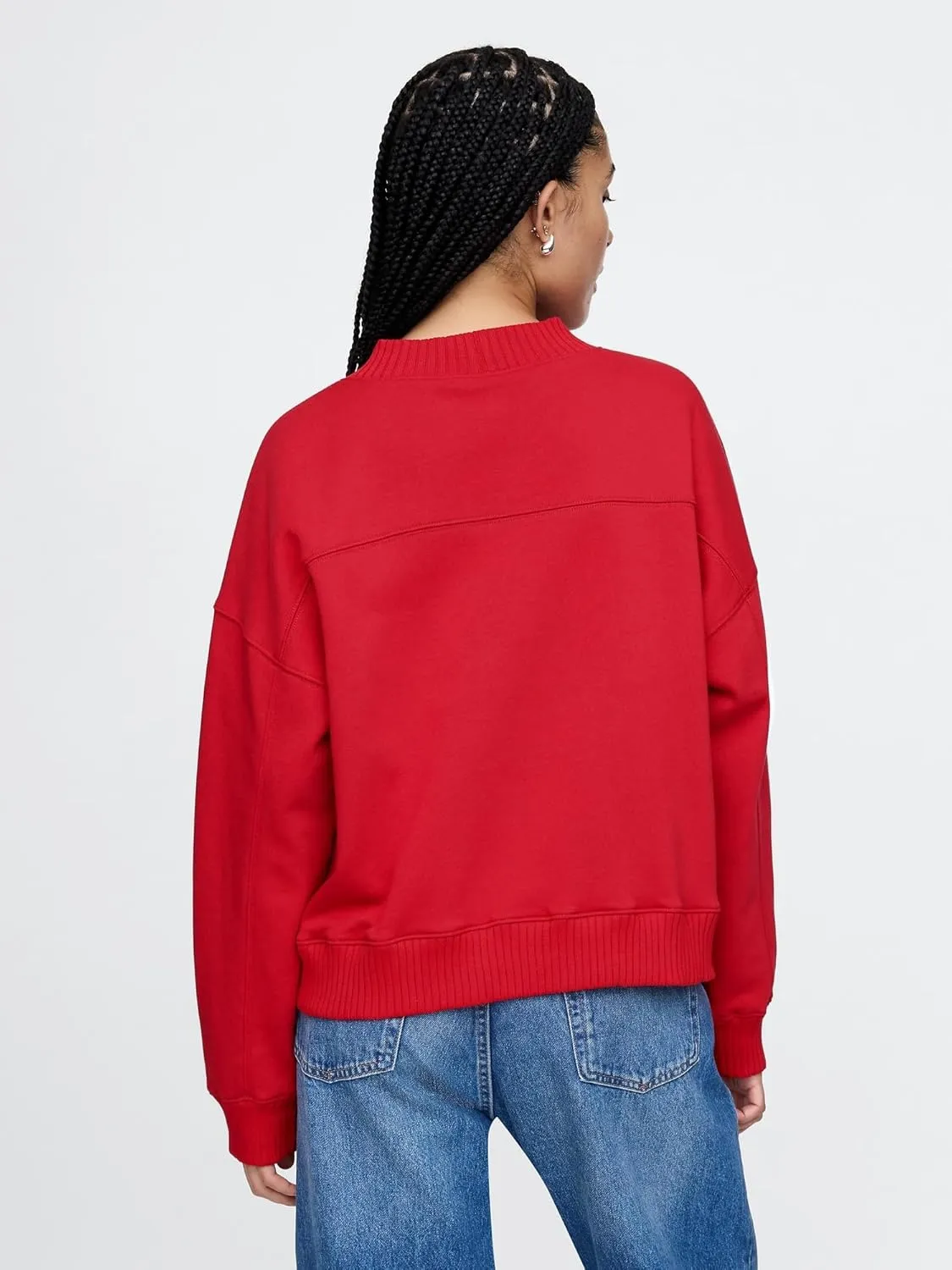 GAP Women's Logo Mockneck Sweatshirt