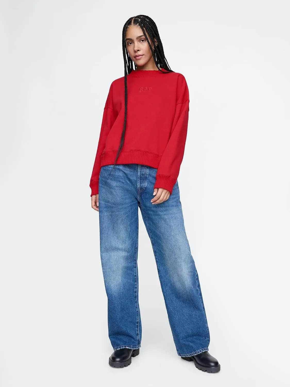 GAP Women's Logo Mockneck Sweatshirt