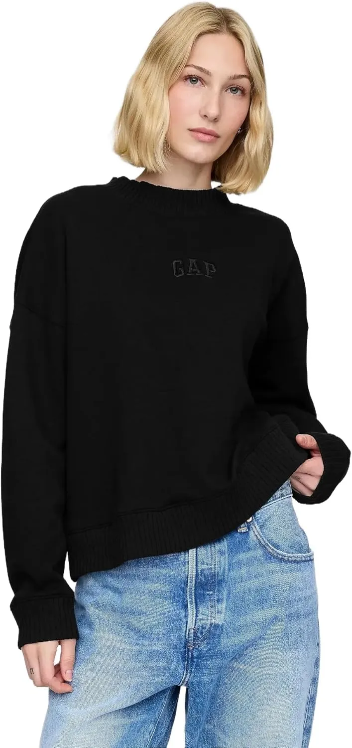 GAP Women's Logo Mockneck Sweatshirt