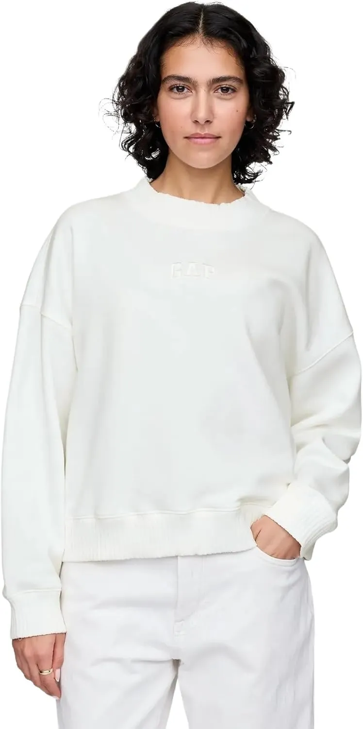 GAP Women's Logo Mockneck Sweatshirt