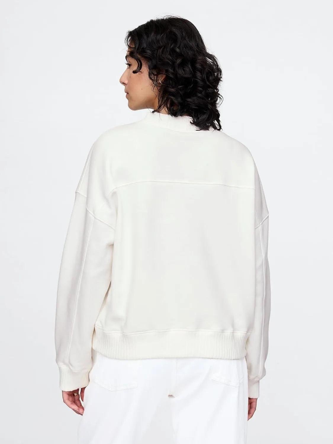 GAP Women's Logo Mockneck Sweatshirt
