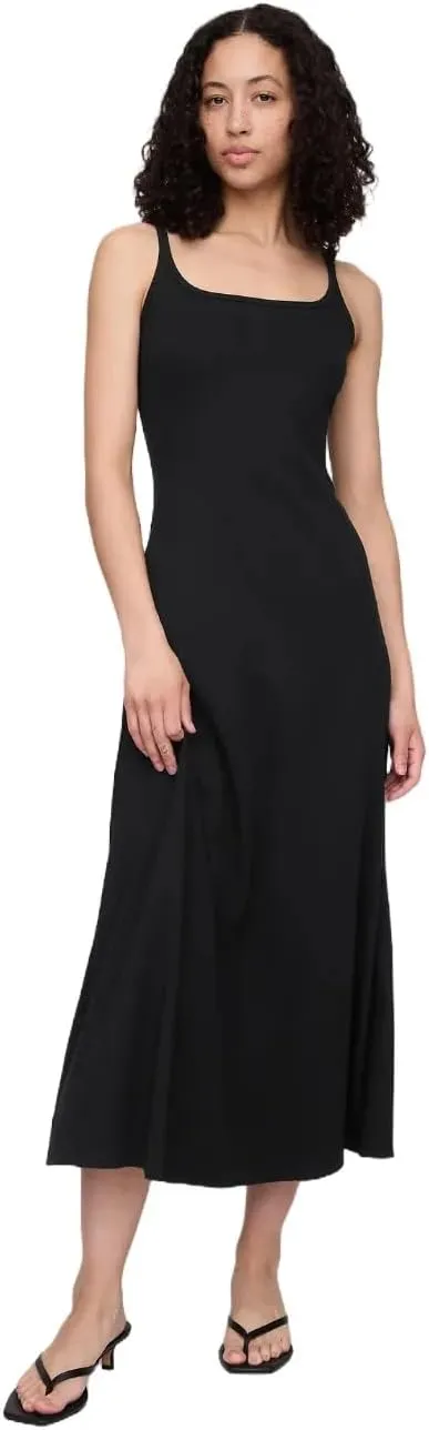 GAP Women's Ribbed A-line Knit Midi Dress