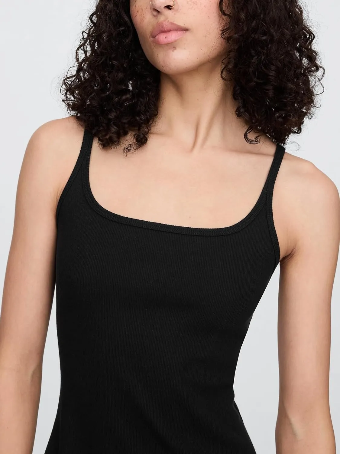 GAP Women's Ribbed A-line Knit Midi Dress