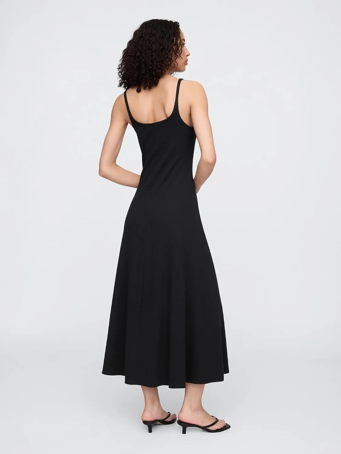 GAP Women's Ribbed A-line Knit Midi Dress