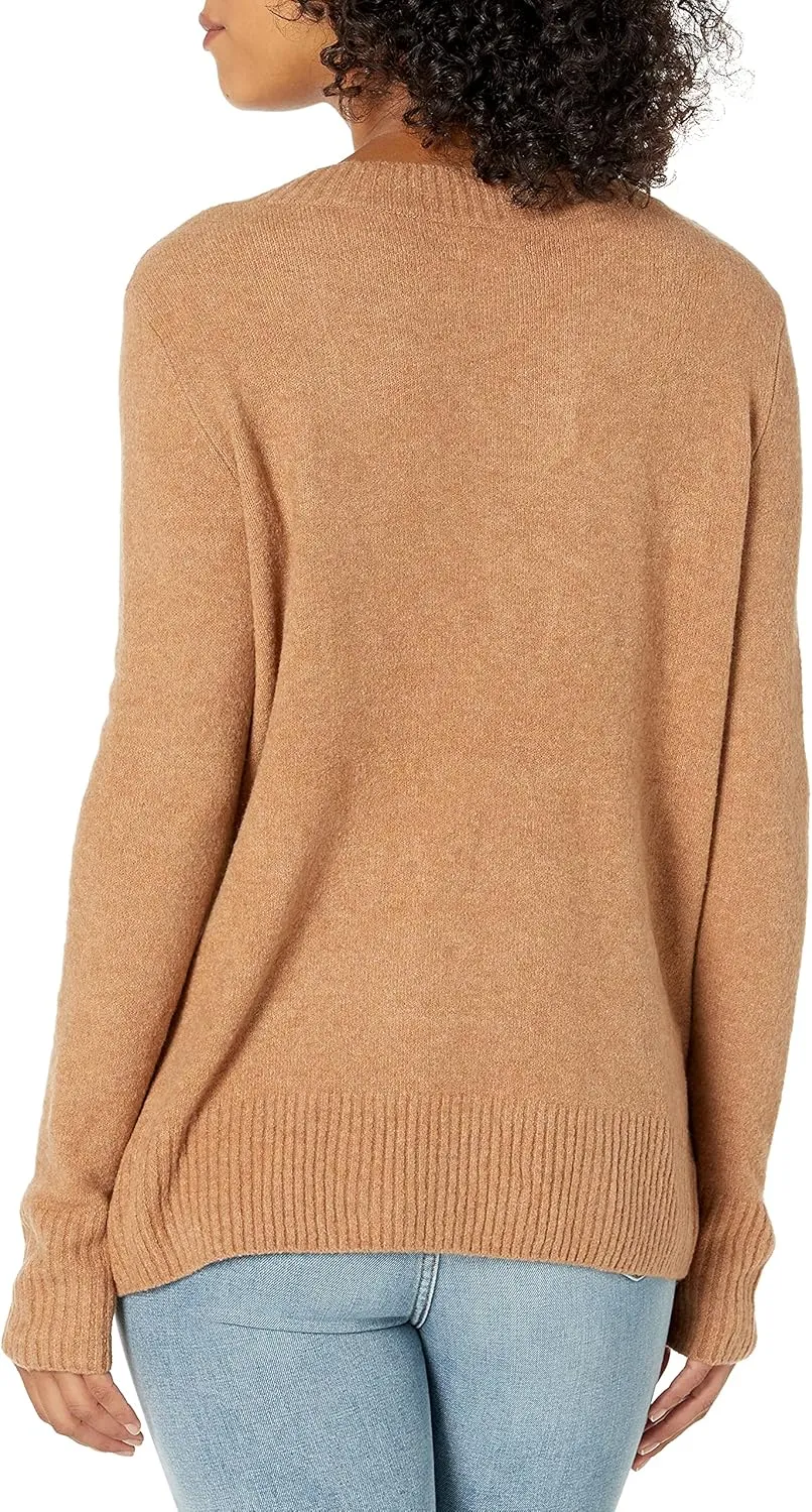 Goodthreads Women's Relaxed-Fit Mid-Gauge Stretch V-Neck Sweater