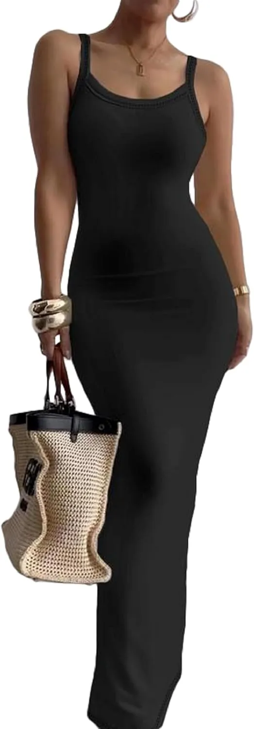 HTD Women Summer Casual Bodycon Maxi Dress Sexy Dresses