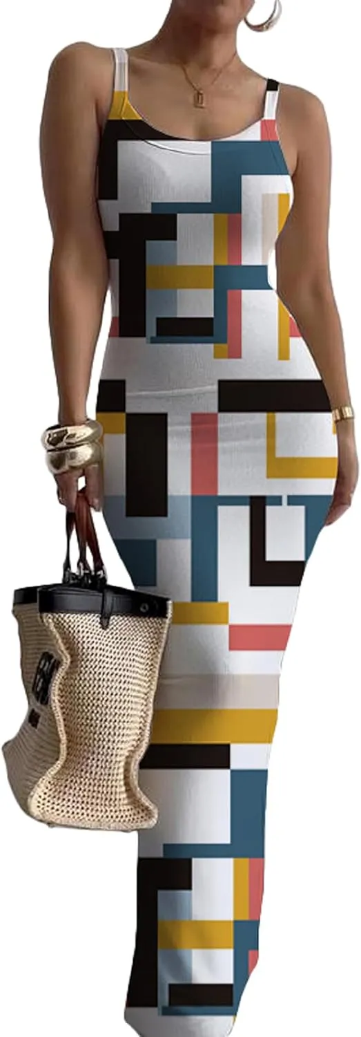 HTD Women Summer Casual Bodycon Maxi Dress Sexy Dresses