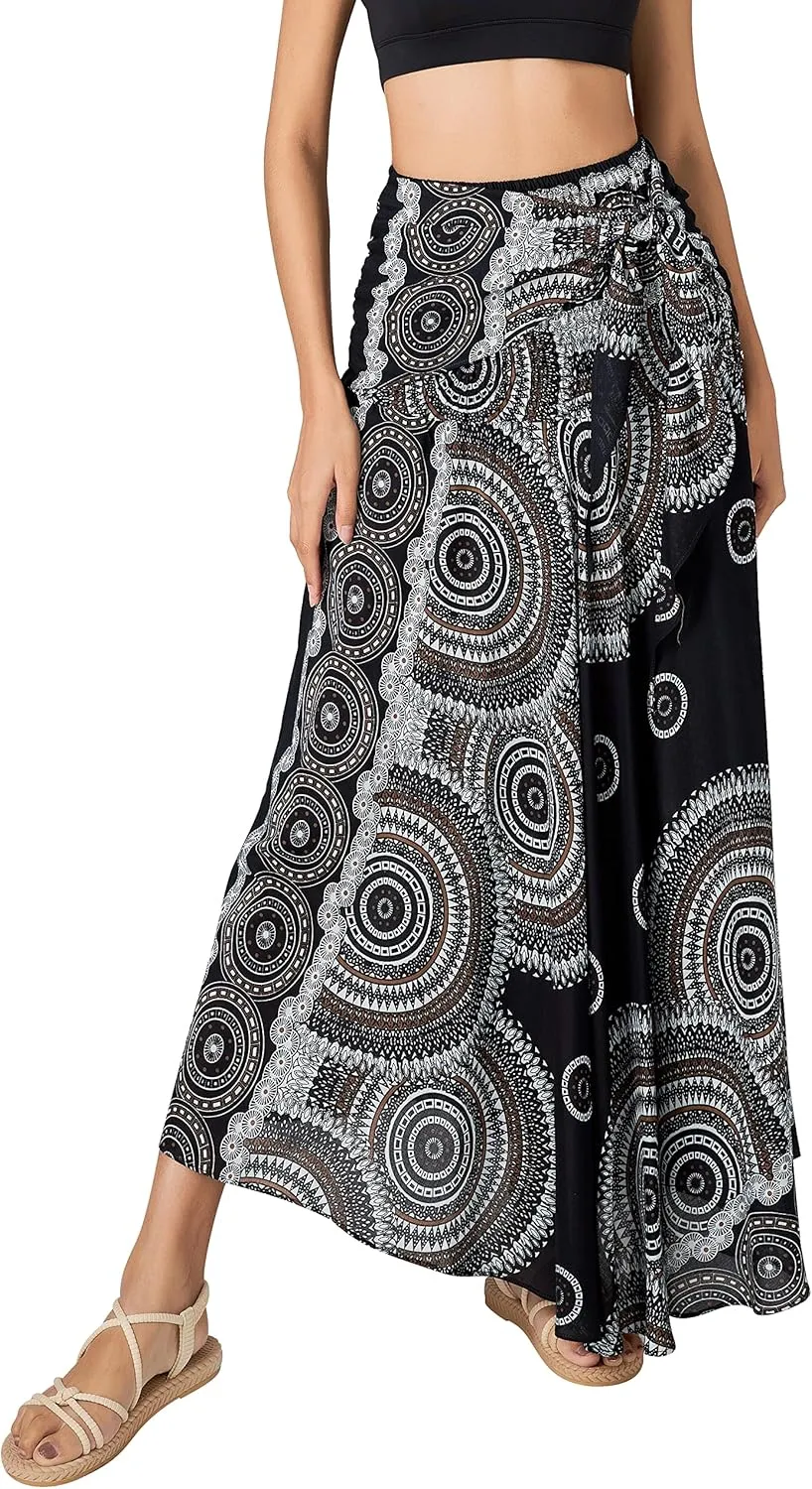 Joob Joob Long Boho Skirts for Women - Bohemian Hippie Maxi Summer Skirt