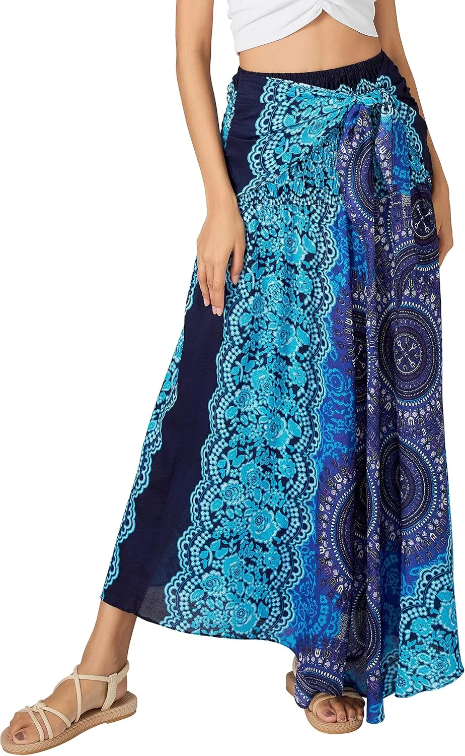 Joob Joob Long Boho Skirts for Women - Bohemian Hippie Maxi Summer Skirt