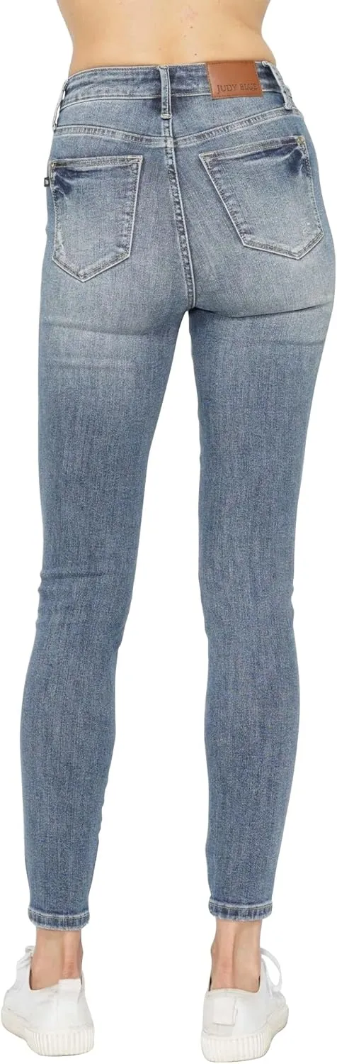 Judy Blue High Waisted Tummy Control Contrast Wash Skinny Jeans 88767