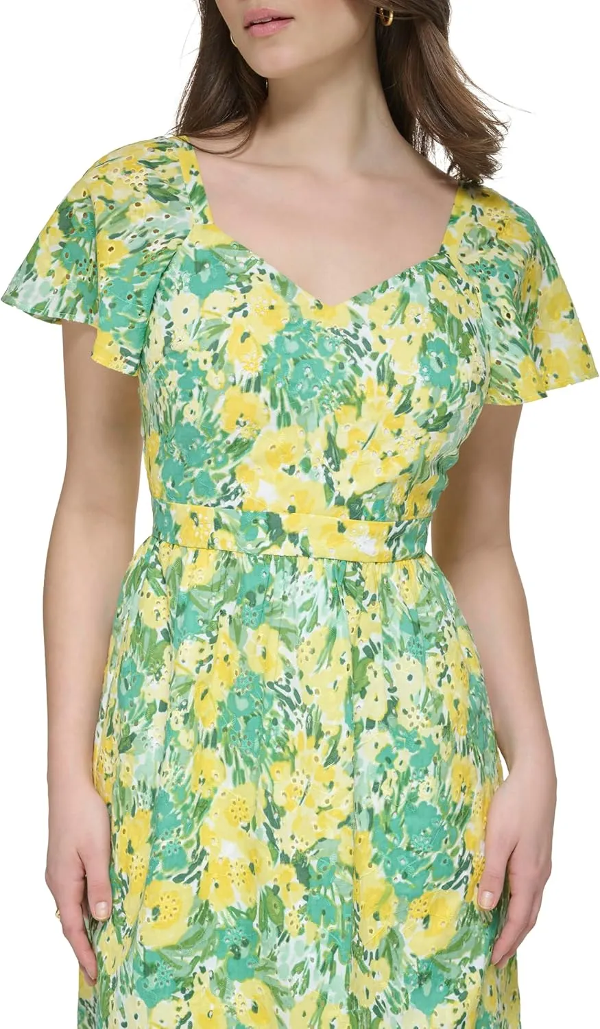 Kensie Women's Short Sleeve Babydoll Mini Dress