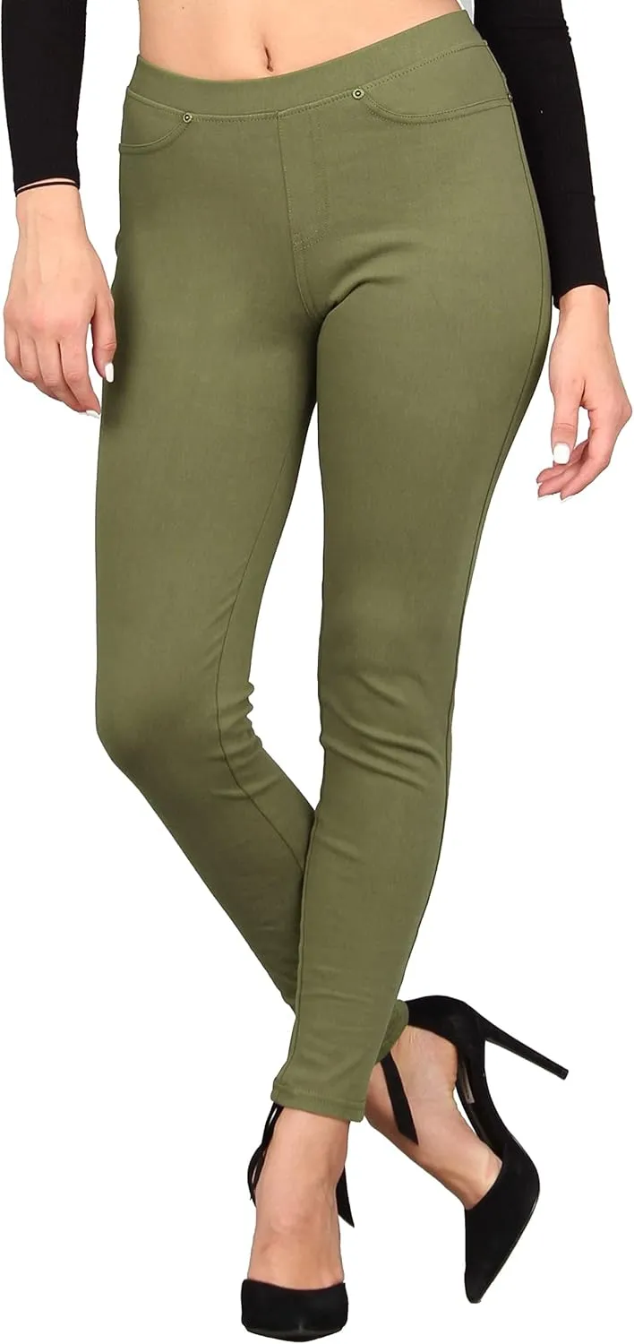 Lildy Women's Denim Jeggings, Stretchable Cotton Blend